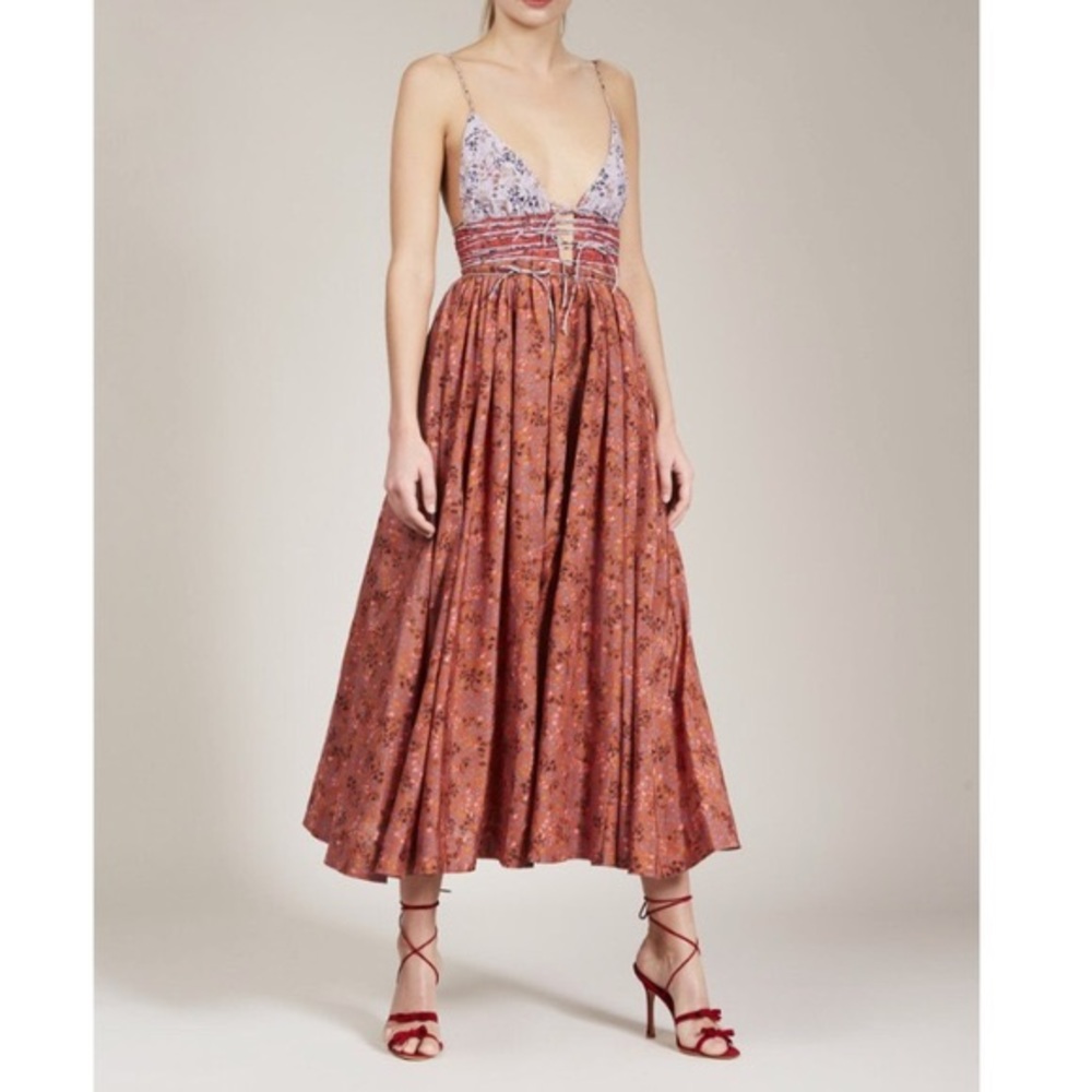 Elliette Leni Dress in Rust